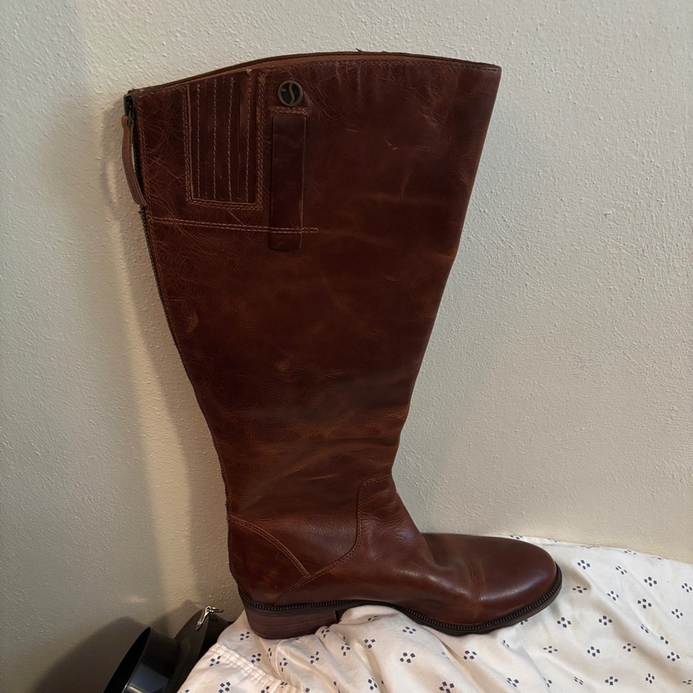 Franco Sarto Becky Knee High Leather Boots wide calf